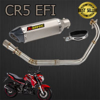 ท่อ cr5 efi ท่อakrapovic เทา ปากเคฟล่า ท่อgpx cr5 หัวฉีด เสียง แน่น นุ่ม ทุ้ม ไม่แตกในรอบสูง ระบายความร้อนได้ดี อัตราเร่งดีขึ้น ตรงรุ่น ท่ออาคา