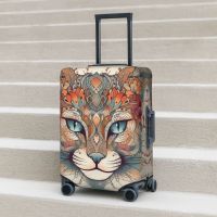 Cat Suitcase Cover Holiday Animal Floral Mandala Useful Luggage Supplies Travel Protection