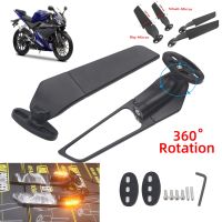 สำหรับ YAMAHA YZF R6 R25 R3 R125 R15รถจักรยานยนต์กระจกดัดแปลงลมปีกปรับหมุนกระจกมองหลัง Moto อุปกรณ์เสริม