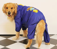 golden retriever labrador Dog raincoat Waterproof hooded Jacket raincoat Cartoon jumpsuit for large dogs impermeable perro