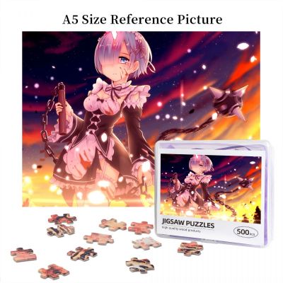 Re Life In A Different World From Zero Rem (3) Wooden Jigsaw Puzzle 500 Pieces Educational Toy Painting Art Decor Decompression toys 500pcs