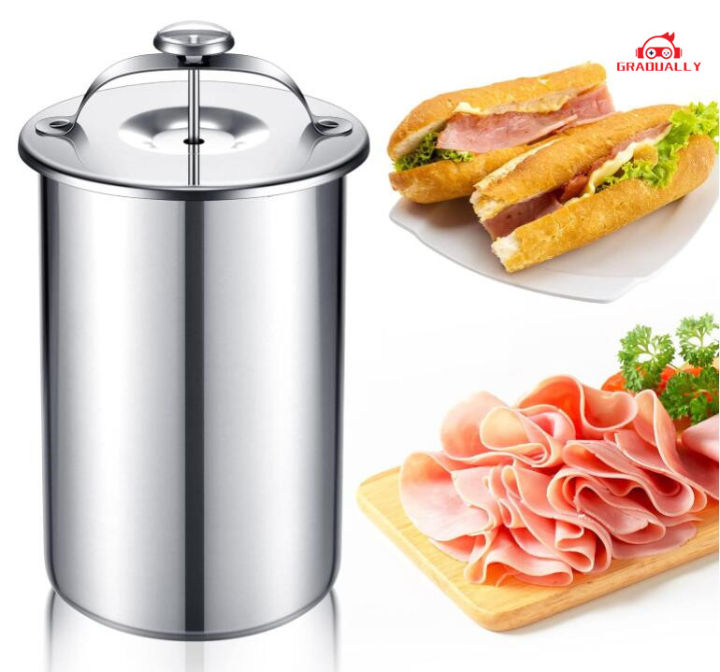 Stainless Steel Meat Press for Making Healthy Homemade Deli Meat W