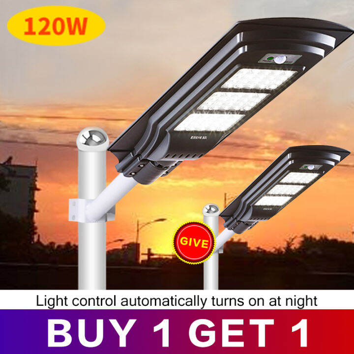 ???Buy 1 get 1???LED Solar Street Light 120W Heavy Duty High Quality