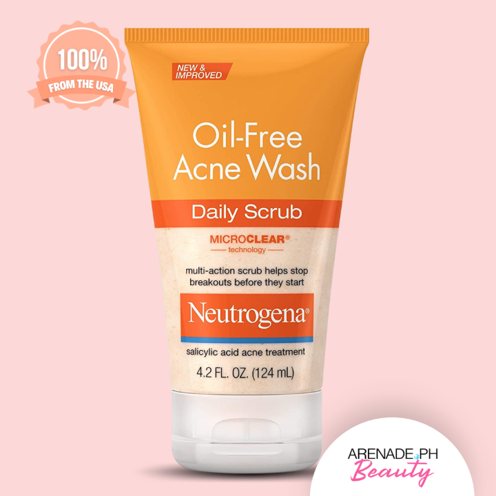 Neutrogena OilFree Acne Face Wash Daily Scrub With Salicylic Acid, 124