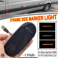 แบบไดนามิก LED ด้านข้าง Marker Light ด้านข้าง Repeater โคมไฟไฟเลี้ยวแผงโคมไฟสำหรับ Volkswagen Crafter 2006สำหรับ Benz Sprinter W906