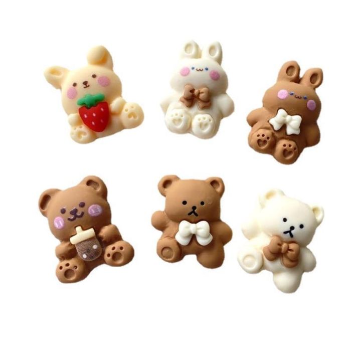 micha-color-bear-and-bunny-resin-flatback-diy-hairpin-mobile-phone-case-decoration-accessories