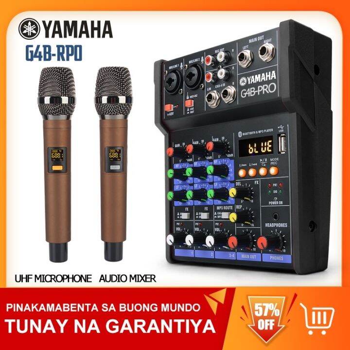 YAMAHA G4BPRO Propesyonal na Audio Mixer May kasamang UHF wireless