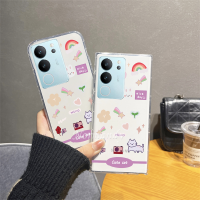 เคสสมาร์ทโฟนสำหรับ VIVO V29 5G / VIVOV29 2023ใหม่เคสโปร่งใสแฟชั่นรูปกระต่ายน่ารักเคสซิลิโคน TPU นิ่มฝาครอบป้องกันการตก