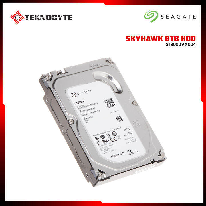 Seagate SkyHawk 8TB ST8000VX004 Surveillance HDD 64MB Cache SATA 6Gb/s ...