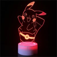 41Style Pokemon Pikachu Charizard Anime Figures 3D Led Night Light Changing Model Action Logo Child Bedroom Decor Nightlight ✥卐♧