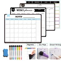 【YD】 Magnetic Whiteboard Weekly Monthly Planner Calendar Sadhu Board for Note  Fridge Stickers Erasable Dry Blackboard Wall
