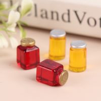 ┋✾ 3pcs Creative 1/12 Dollhouse Simulation Jam Bottle Honey Pot Mini Home Kitchen Food Accessories For Doll House Decor Kids Toy