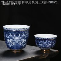 【hot】卐₪ and Cup Chinese Jingdezhen Small Bowl Gold-banded Teacup Mug Drinkware