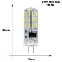 ส่วนลดเยอะ10ชิ้นโคมไฟกำลังสูงหลอดไฟ LED G4 3W SMD2835 3014 AC 220V โคมไฟระย้าไฟสปอตไลท์ฮาโลเจนสีขาว/อบอุ่น