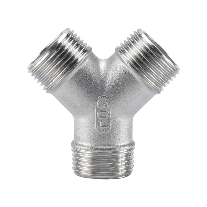 304 Stainless Steel Y Type Outer Wire Tee Outer Thread 346 Sub 1 Inch