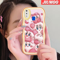 JIUMOO เคส Y95สำหรับ VIVO Y91 Y91i ลายการ์ตูนสัตว์สีชมพู3D ดีไซน์ใหม่คอลอร์ขอบคลื่นนุ่มเคสมือถือกันกระแทกแบบใสสร้างสรรค์เคสโปร่งใสลายกล้องถ่ายรูปซิลิกาเจลฝาครอบป้องกัน