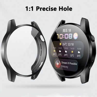 TPU Case For Huawei Watch 3 pro 48mm 46mm soft Plated All Around Protective Bumper Cover Huawei Watch 3 Screen Protector Cases Cases