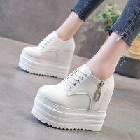 Stock?Casual Wedges HighHee Sport Shoes up Breathable Mesh Top Sneakers