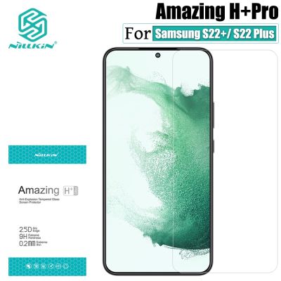 ~ Nillkin H+ Pro กระจกนิรภัย สําหรับ Samsung Galaxy S22 Plus / S22+ ตัวป้องกันหน้าจอ ป้องกันการระเบิด 2.5D แบบใส เต็มรูปแบบ