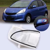 กระจกมองข้างผู้โดยสารด้านซ้ายไฟเลี้ยวไฟ LED พอดีกับ Honda Fit JAZZ 2009-2013