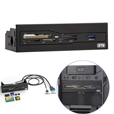 Fire Retardant Plastic USB3.0 Power PC Case Front CD Driver Panel Multi Slot Internal Card Reader For M2, MSO, SD, MS, XD, CF