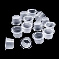 【CW】▽♝  100pcs Plastic Ink Cups Permanent Makeup Pigment Caps for Eyebrow Accessories