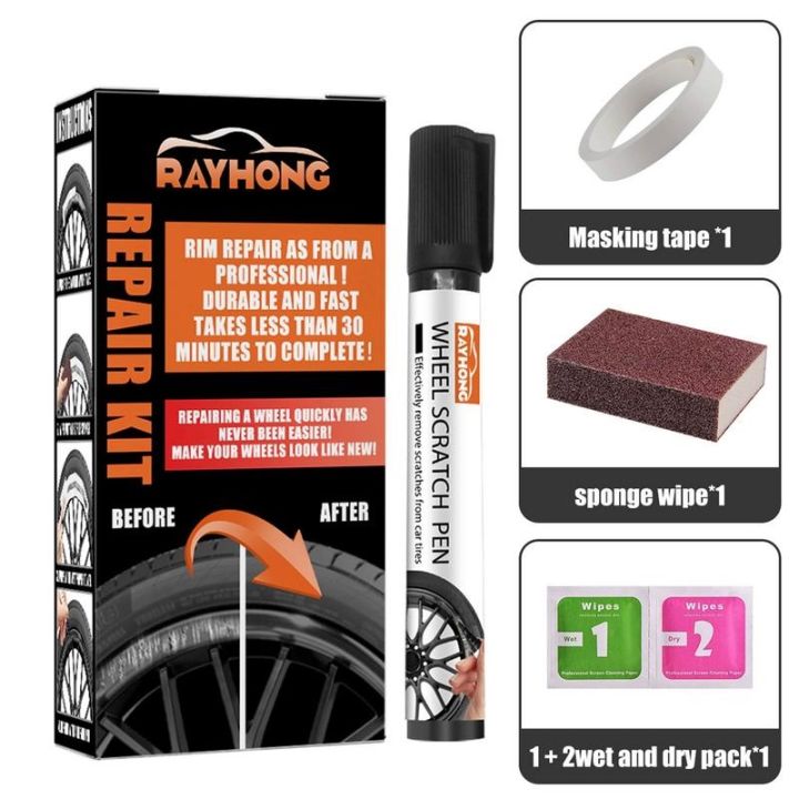 car-diy-alloy-wheel-repair-adhesive-kit-general-purpose-black-paint-fix-tool-for-car-auto-rim-dent-scratch-care-accessories