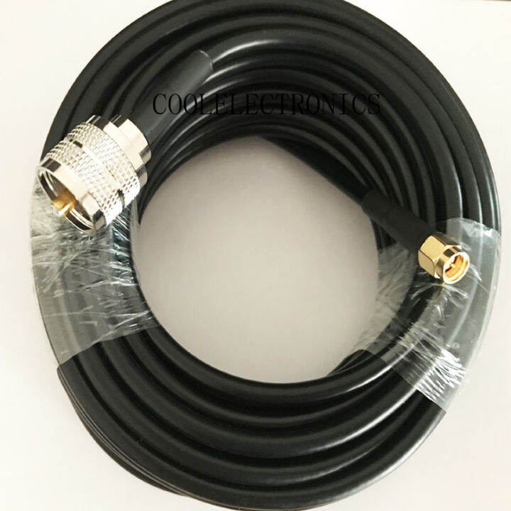 uhf-pl259-male-to-sma-male-connector-rg58-50-3-rf-coax-coaxial-wires-cable-50ohm-50cm-1-2-3-5-10-15-20-30m