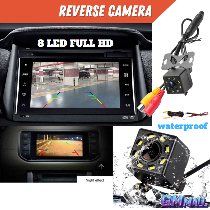FULL HD REVERSE CAMERA 8 LED Water Proof Clear Night Vision Rear