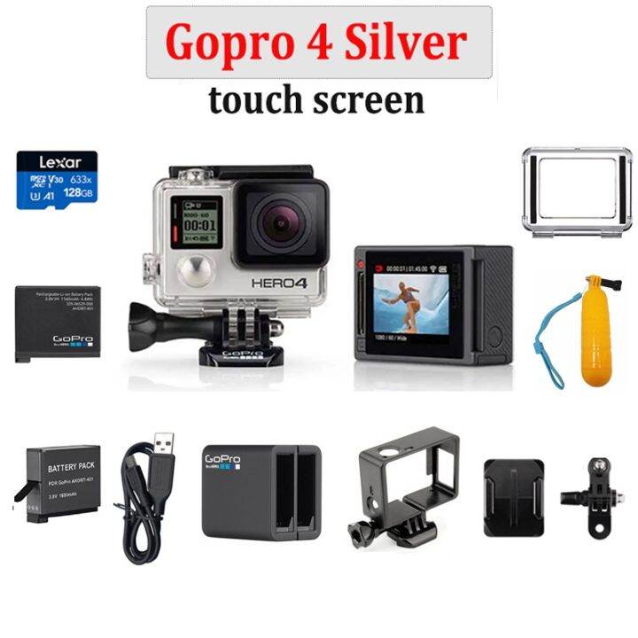 GoPro HERO 4 Silver Used Camcorder For Vlog TIK TOK 4K Gopro 4 Black 3 Action Camera Second Hand