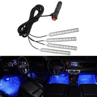 ✸✳▤ 12V Car Interior RGB Light LED Strip 9 Beads Ambient Lamp Foot Floor Seat Door Decorative Bulb Caracan RV Automotive Accessories