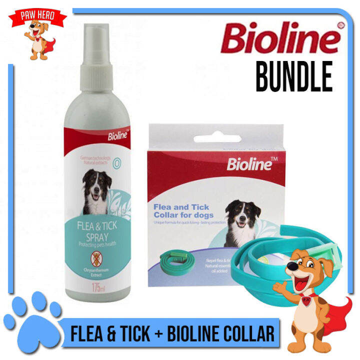 (BUNDLE) PAW HERO Bioline Flea & Tick Spray Anti Tick and Flea Lice