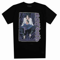 Naruto Shippuden Sasuke Swirl T-Shirt เสื้อผ้าคู่รักชายหญิง