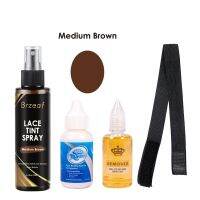 100ml Lace Tint Spray +38ml Wig Glue + 30ml Lace Tape Remover + Wig Headband to Make Lace Wig Toupee Frontal Closure