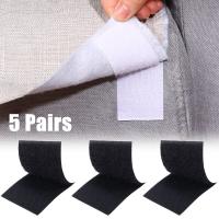 5 Pairs Strong Self Adhesive Fastener Tapes Stickers Bed Sheet Sofa Mat Carpet Mat Fixing Pads Anti Slip Adhesive PVC Sticker