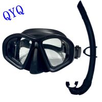 Snorkeling mask Swimming training Environmentally friendly silica gel ventilation tube Dinving mask set