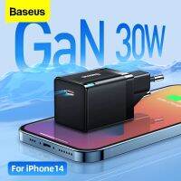 Baseus แท็บเล็ต GaN3ที่ชาร์จแบตเตอรี่โทรศัพท์ PD 30W,ชาร์จ USB อย่างรวดเร็ว C รองFlag man QC3.0 PD3.0ตัวชาร์จไฟสำหFlag man iPhone เร็ว13 12 X Pro Max