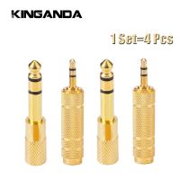 【cw】 6.3mm Female 3.5mm Male Stereo Audio Converter - 4pcs/set 6.5mm 6.35mm Aliexpress