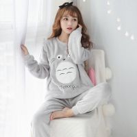 Pajama Woman Winter Warm Sets Ladies Pyjamas Flannel Sleepwear Pijamas Mujer New Home Clothes  Dropshipping