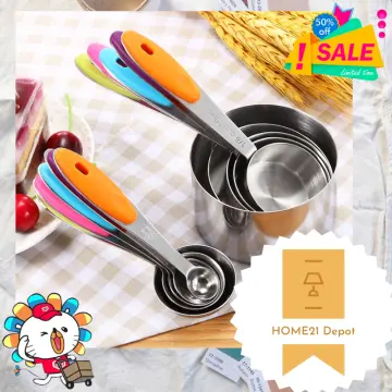 5Pcs Stainless Steel Measuring Spoons Set With Scale Teaspoon