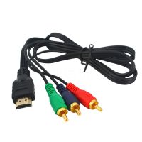 【♀】 Shajalal Trading Kebidu 1ชิ้น3FT วิดีโอ1เมตรเคเบิลแปลงส่วนประกอบ HDMI เป็น3RCA 3สาย RCA AV ฮับตัวแปลง HDTV