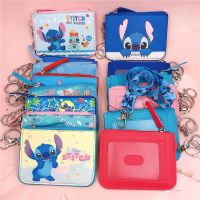 hot！【DT】❖㍿  Original Cartoon ID Card Holder Lilo   Coin Purse Children Anime Print Cover with Lanyard Gifts