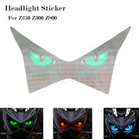 For Kawasaki Z250 Z300 Z800 2013 - 2020 2019 2018 Motorcycle Headlight Sticker Decoration Head Light Fairing Protection Decal 3D