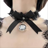 [Bell Collar] Japanese Lace Elastic Collar Necklace Cat Girl Maid Bow Bell