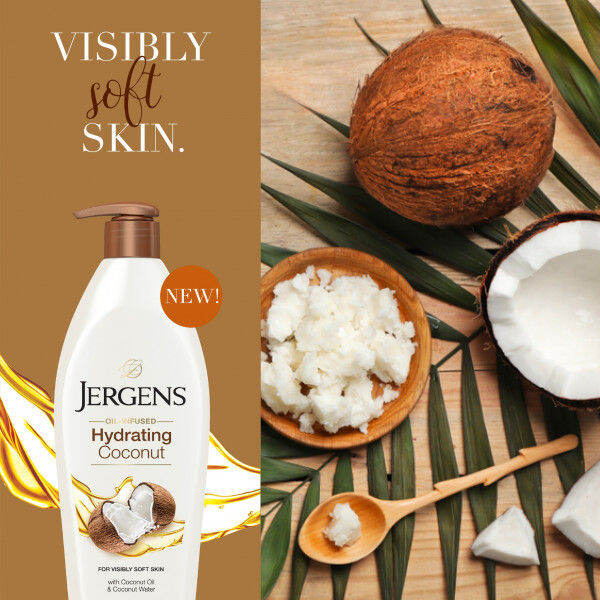 พร้อมส่ง-jergens-hydrating-coconut-moisturiser-496-ml-made-in-usa-ครีมบำรุงผิว-สูตรคืนความชุ่มชื้นจากน้ำมันมะพร้าว-ผลิตภัณฑ์นำเข้า