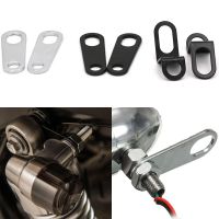 【hot】 2PCS Motorcycle Turn Lights Brackets Motorbike Indicator Lamps Holder Fork Lamp Mount Clamps Metal Accessories