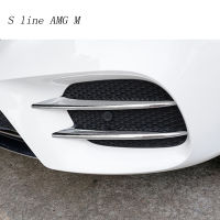 Car Styling Front Bumper Head Fog Light Grill Stainless Steel Cover Sticker Trim For Mercedes Benz E Class W213 Auto Accessories