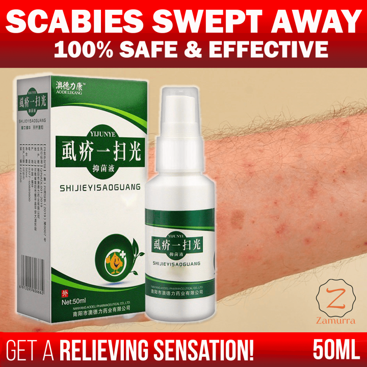 Scabies Spray Treatment for Human Kids Adult Herbal Relieving Essence