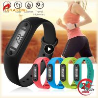 1 10PCS Run Step Watch Wrap Cuff Smart Watch Silica Gel Bracelets Smart Watch Lcd Walkin Counter Digital Fitness Pedometer