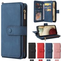 A54 A34 A14 A 23 A13 A03 A04S 5G Zipper Wallet Leather Case For Samsung Galaxy M12 M 52 A 32 22 52 S A12 A33 A24 A53 A73 Cover